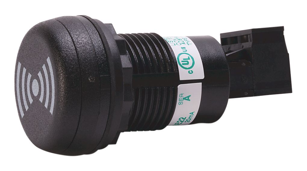Panel Mount Sounder Durchgehend / Pulston Schwarz 230 VAC 20mA 72dB Polycarbonat Steckbare Reihenklemme IP65 855P